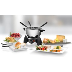 "UNOLD Fonduegryde i Sortrustfrit Stål - Perfekt til Uforglemmelige Aftener med Familie og Venner!"